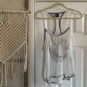 “Dancing in the moonlight” distressed tank